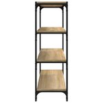 vidaXL Meuble TV Chêne sonoma 100x33x100 cm Bois d'ingénierie et acier