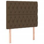 vidaXL Sommier à lattes de lit matelas et LED Marron foncé 100x200 cm
