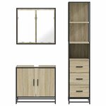 vidaXL Ensemble de meubles de salle de bain 3 Pièces chêne sonoma