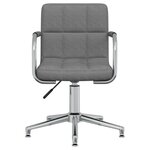 vidaXL Chaise pivotante de bureau Gris clair Tissu