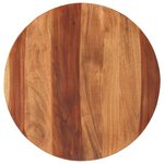 vidaXL Dessus de table bois massif d'acacia rond 25-27 mm 50 cm