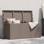 vidaXL Boîte de rangement de jardin 270 L Marron PP aspect bois