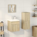 vidaXL Ensemble de meubles de salle de bain 3 Pièces chêne sonoma