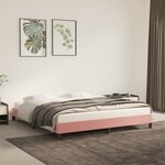VidaXL Cadre de lit sans matelas rose 180x200 cm velours