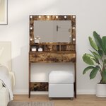 vidaXL Coiffeuse Chêne fumé 79 x 41 x 135 cm Bois d'ingénierie