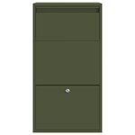 vidaXL Boîte de dépôt de colis Vert olive 44 x 22 x 82 cm Acier
