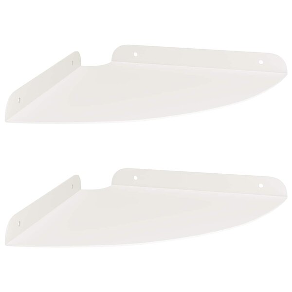 vidaXL Étagère Flottante d'Angle 2 pc Blanc 24 x 24 x 2 cm