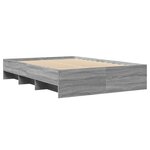 vidaXL Cadre de lit sonoma gris 120x200 cm bois d'ingénierie