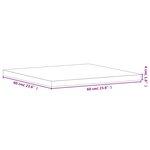 vidaXL Dessus de table 60x60x4 cm carré bois massif de hêtre