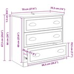 vidaXL Buffet Chêne artisanal 70 x 35 5 x 67 5 cm Bois d'ingénierie