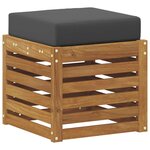vidaXL Banc de jardin avec coussin 2 Pièce Naturel et Anthracite