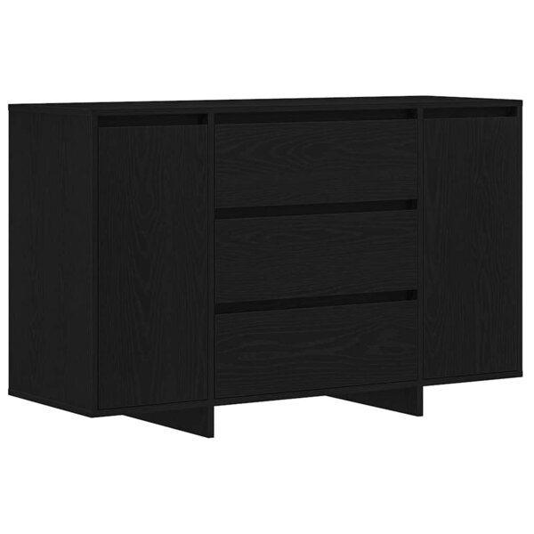 vidaXL Buffet Noir Chêne 120x41x75 cm Bois d'ingénierie