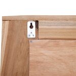 vidaXL Miroir décoratif Teck 60x60 cm Carré