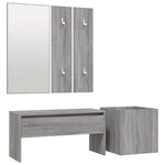 vidaXL Ensemble de meubles de couloir Sonoma gris Bois d'ingénierie