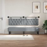 vidaXL Tête de lit suspendue Gris clair Tissu