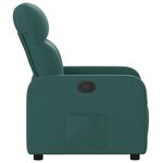 vidaXL Fauteuil inclinable Vert foncé Tissu