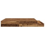 vidaXL Cadre de lit de rangement Vieux bois 200x200 cm