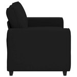 vidaXL Canapé à 2 places noir 120 cm tissu