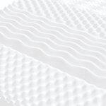 vidaXL Matelas en mousse blanc 80x220 cm 7 zones dureté 20 ILD