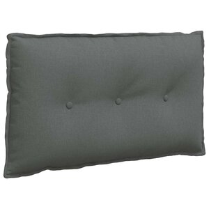 vidaXL Coussin de Dos Gris foncé 80 x 19 x 50 cm tissu