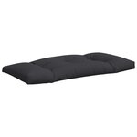 vidaXL Coussins de palette lot de 3 noir tissu