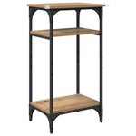 vidaXL Table d'appoint avec étagère Chêne artisanal 40 x 30 x 75 cm