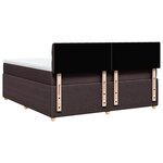 vidaXL Sommier à lattes de lit avec matelas Marron foncé 180x200 cm
