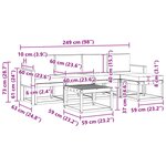 vidaXL Ensemble de canapés d'extérieur 6 pc Naturel et Anthracite