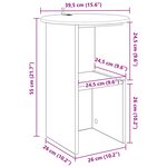 vidaXL Table d'appoint Blanc Ø 39 5 x 55 cm Bois d'ingénierie