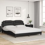 vidaXL Cadre de lit sans matelas noir 180x200 cm similicuir