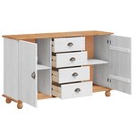 vidaXL Buffet ASKIM Blanc 133 5 x 40 x 79 cm Bois massif en pin
