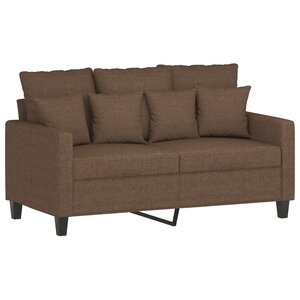 vidaXL Canapé à 2 places Marron 120 cm Tissu