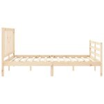 vidaXL Cadre de lit avec tête de lit 160x200 cm bois massif