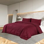 vidaXL Ensemble de housse de couette Bordeaux 155x220 cm Microfibre