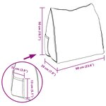 vidaXL Coussin de Dos Rose 60 x 20 x 50 cm tissu