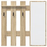 vidaXL Porte-manteau mural Chêne Sonoma 100 x 10 x 100 cm