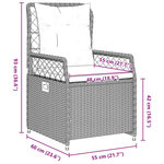 vidaXL Ensemble de salle à manger pour jardin 7 Pièces Gris clair