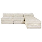 vidaXL Unité de canapé modulaire 4 Pièces Crème Tissu