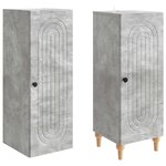 vidaXL Ensemble de Meubles 2 Pièces Gris béton Bois d'ingénierie