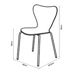Lot de 4 chaises de salle à manger moderne design robuste noir / chrome 03_0009814