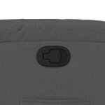 vidaXL Fauteuil inclinable Gris foncé Tissu