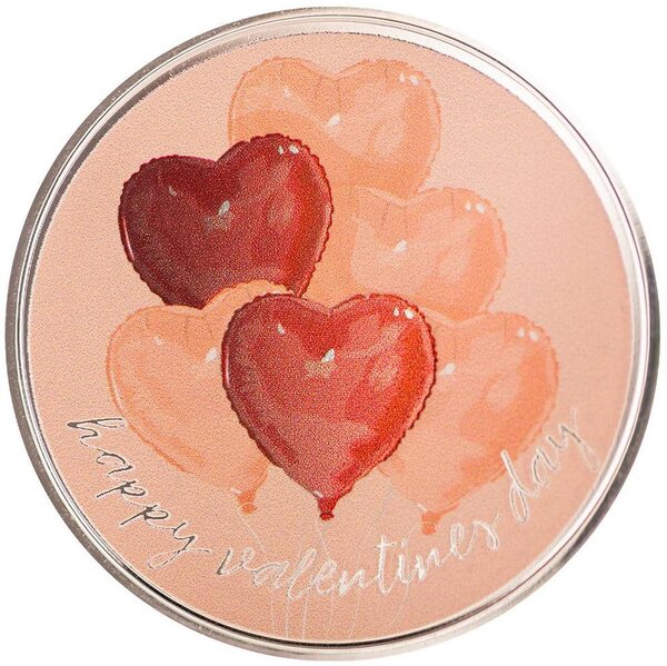 Pièce de monnaie en Argent g 31.1 (1 oz) Millésime 2025 HAPPY VALENTINE'S DAY