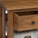 vidaXL Buffet bois d'acajou massif 100x30x50 cm