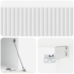 vidaXL Meuble TV mural 59 5 x 41 x 30 cm Blanc brillant