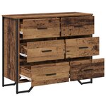 vidaXL Commode Bois Ancien 91x35.5x74.5 cm Bois d'ingénierie