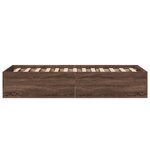 vidaXL Cadre de lit chêne marron 90x200 cm bois d'ingénierie