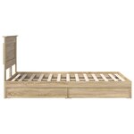 vidaXL Lit de Rangement Chêne Sonoma 120 x 190 cm Bois d'ingénierie