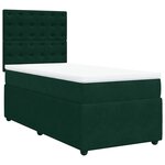 vidaXL Sommier à lattes de lit avec matelas Vert foncé 90x190 cm