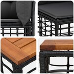 vidaXL Ensemble de canapés d'extérieur 8 Pièces Noir et Gris foncé