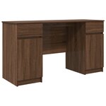 Bureau vidaXL Marron en Chêne 140x49x76 cm en Bois d'ingénierie